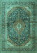 Machine Washable Persian Turquoise Traditional Area Rugs, wshtr3628turq