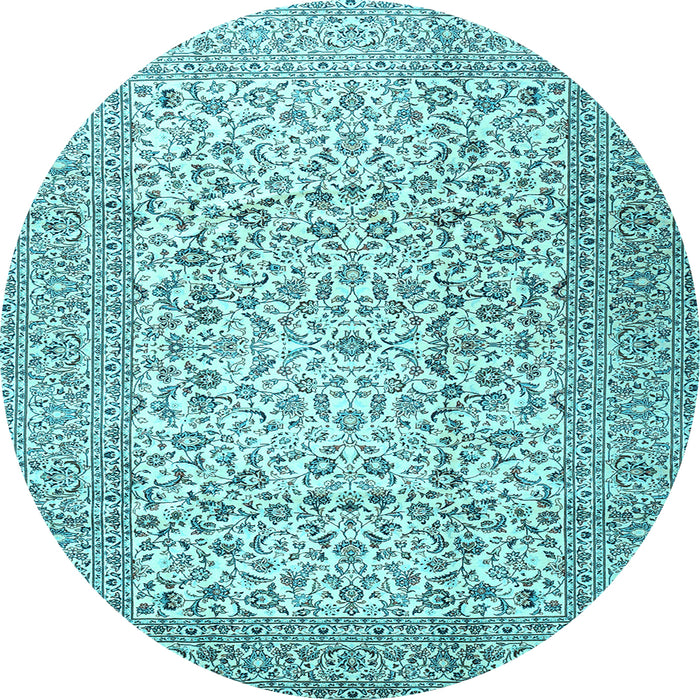Round Persian Light Blue Traditional Rug, tr3629lblu