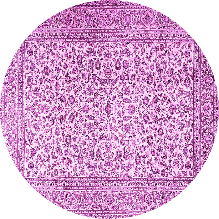 Round Persian Pink Traditional Rug, tr3629pnk
