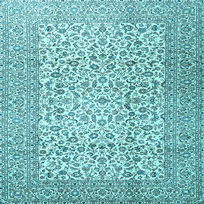 Square Machine Washable Persian Light Blue Traditional Rug, wshtr3629lblu