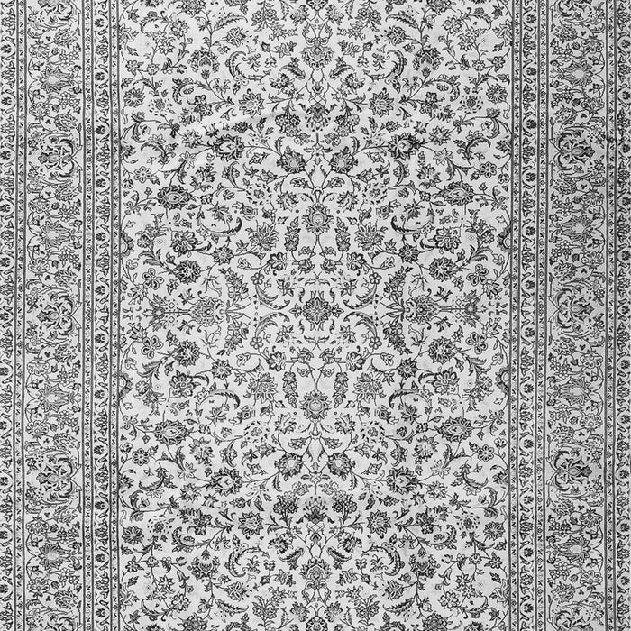 Serging Thickness of Machine Washable Persian Gray Traditional Rug, wshtr3629gry