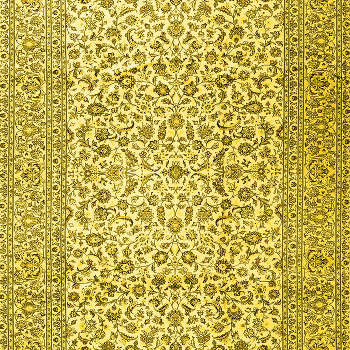 Machine Washable Persian Yellow Traditional Rug, wshtr3629yw