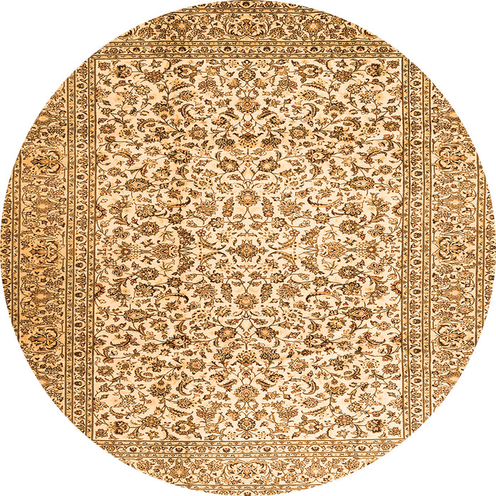 Machine Washable Persian Orange Traditional Area Rugs, wshtr3629org