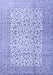 Machine Washable Persian Blue Traditional Rug, wshtr3629blu