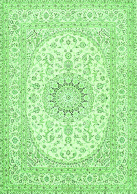 Medallion Green Traditional Rug, tr362grn