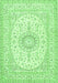 Medallion Green Traditional Rug, tr362grn