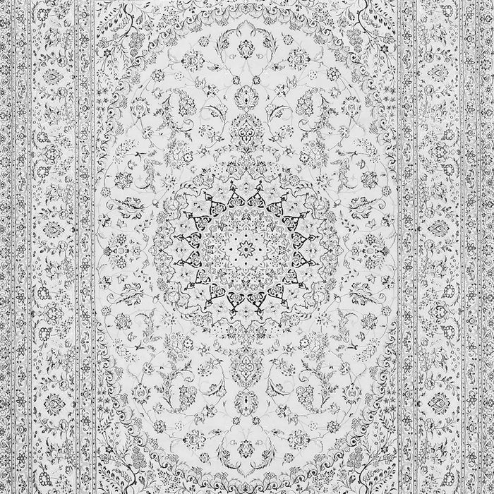 Serging Thickness of Machine Washable Medallion Gray Traditional Rug, wshtr362gry