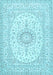 Medallion Light Blue Traditional Rug, tr362lblu