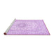 Sideview of Machine Washable Medallion Purple Traditional Area Rugs, wshtr362pur