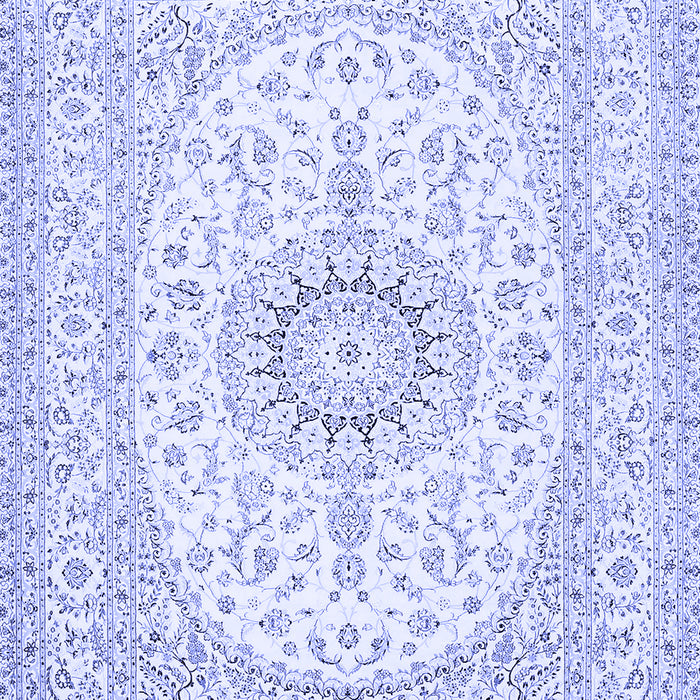 Medallion Blue Traditional Rug, tr362blu