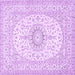 Square Medallion Purple Traditional Rug, tr362pur