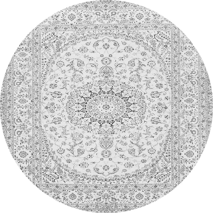 Square Medallion Gray Traditional Rug, tr362gry