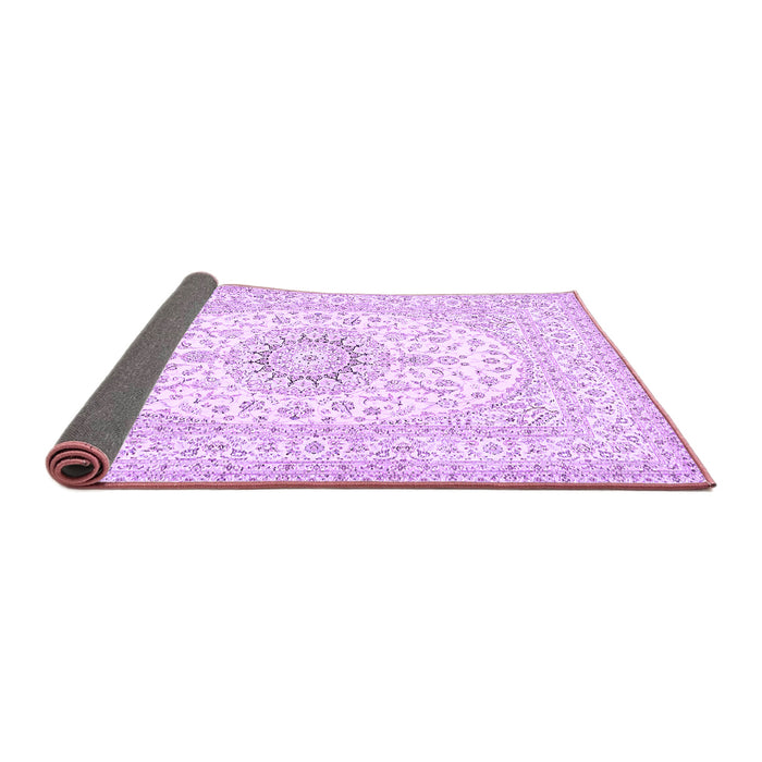Sideview of Medallion Purple Traditional Rug, tr362pur