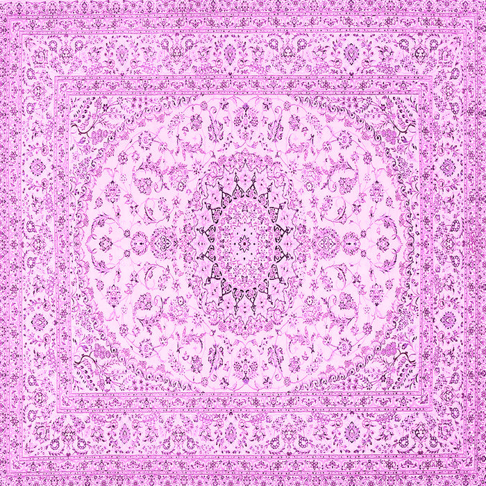 Square Medallion Pink Traditional Rug, tr362pnk