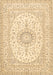 Machine Washable Medallion Brown Traditional Rug, wshtr362brn