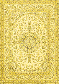 Medallion Yellow Traditional Rug, tr362yw