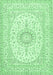 Medallion Emerald Green Traditional Rug, tr362emgrn