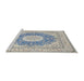 Sideview of Machine Washable Traditional White Gold Rug, wshtr363