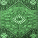 Square Machine Washable Persian Emerald Green Traditional Area Rugs, wshtr3630emgrn