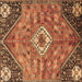 Square Machine Washable Persian Brown Traditional Rug, wshtr3630brn