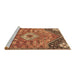 Sideview of Machine Washable Persian Brown Traditional Rug, wshtr3630brn