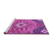 Sideview of Machine Washable Persian Purple Traditional Area Rugs, wshtr3630pur