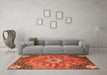 Machine Washable Persian Orange Traditional Area Rugs in a Living Room, wshtr3630org