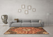 Machine Washable Persian Brown Traditional Rug in a Living Room,, wshtr3630brn