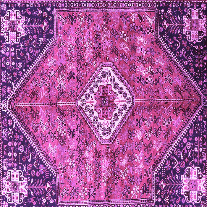 Square Machine Washable Persian Purple Traditional Area Rugs, wshtr3630pur