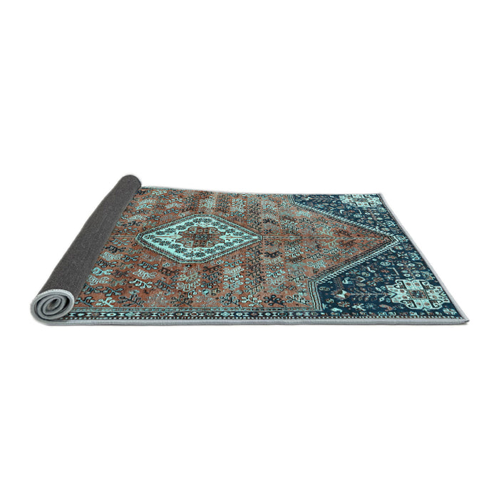 Sideview of Persian Light Blue Traditional Rug, tr3630lblu