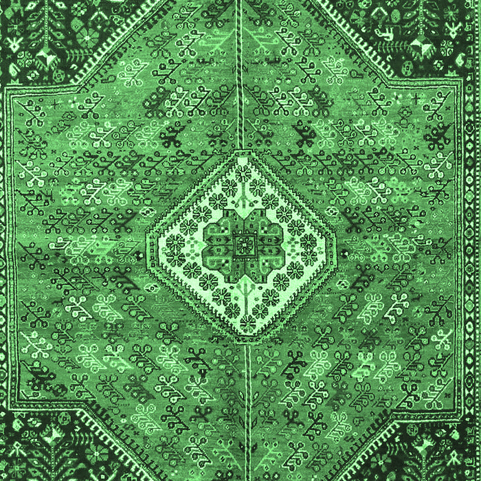 Machine Washable Persian Emerald Green Traditional Area Rugs, wshtr3630emgrn