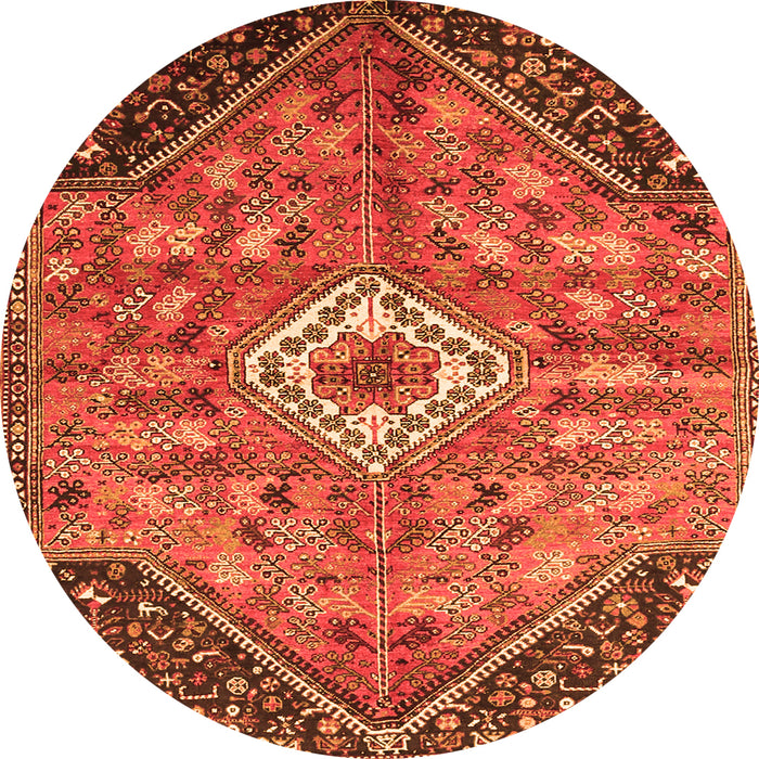 Machine Washable Persian Orange Traditional Area Rugs, wshtr3630org