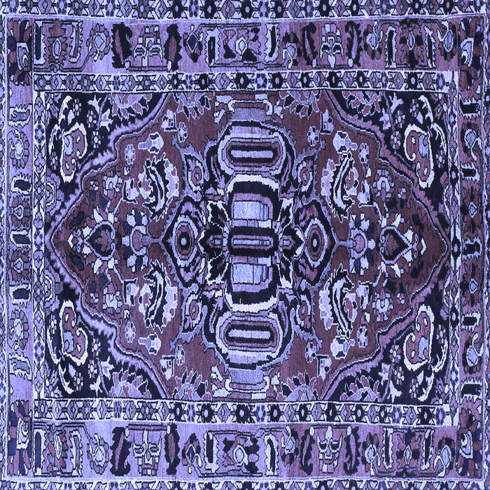 Square Persian Blue Traditional Rug, tr3631blu