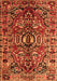 Serging Thickness of Machine Washable Persian Orange Traditional Area Rugs, wshtr3631org