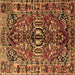 Square Persian Brown Traditional Rug, tr3631brn