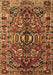 Machine Washable Persian Brown Traditional Rug, wshtr3631brn