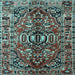 Square Persian Light Blue Traditional Rug, tr3631lblu