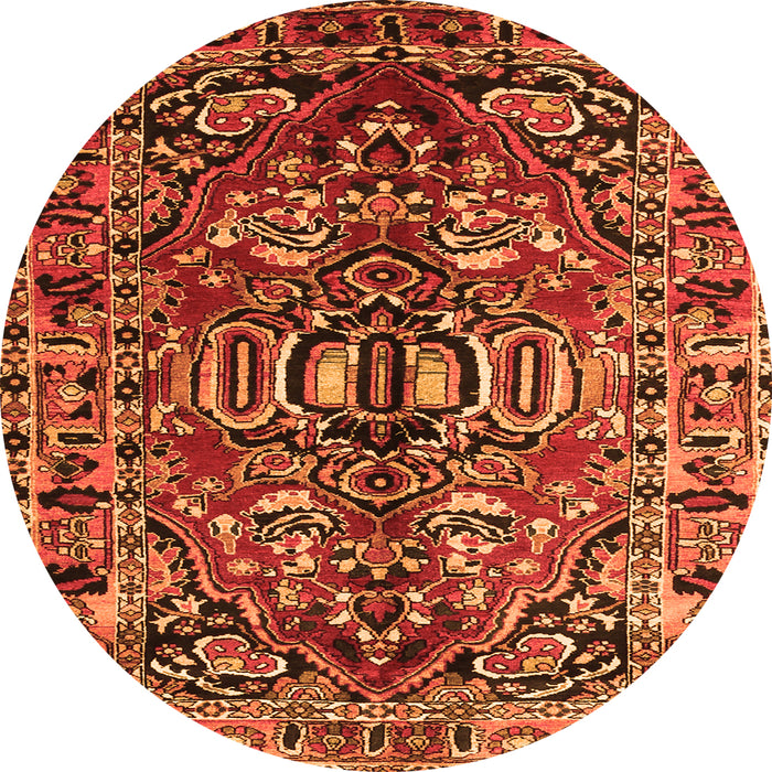 Machine Washable Persian Orange Traditional Area Rugs, wshtr3631org