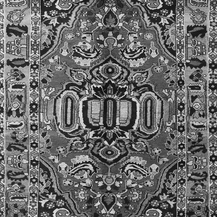 Serging Thickness of Machine Washable Persian Gray Traditional Rug, wshtr3631gry