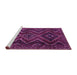 Sideview of Machine Washable Southwestern Purple Country Area Rugs, wshtr3632pur
