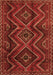 Serging Thickness of Machine Washable Southwestern Orange Country Area Rugs, wshtr3632org