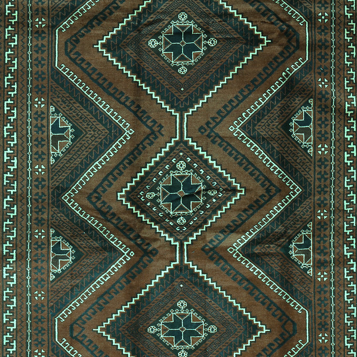 Machine Washable Southwestern Turquoise Country Area Rugs, wshtr3632turq