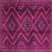 Square Southwestern Pink Country Rug, tr3632pnk