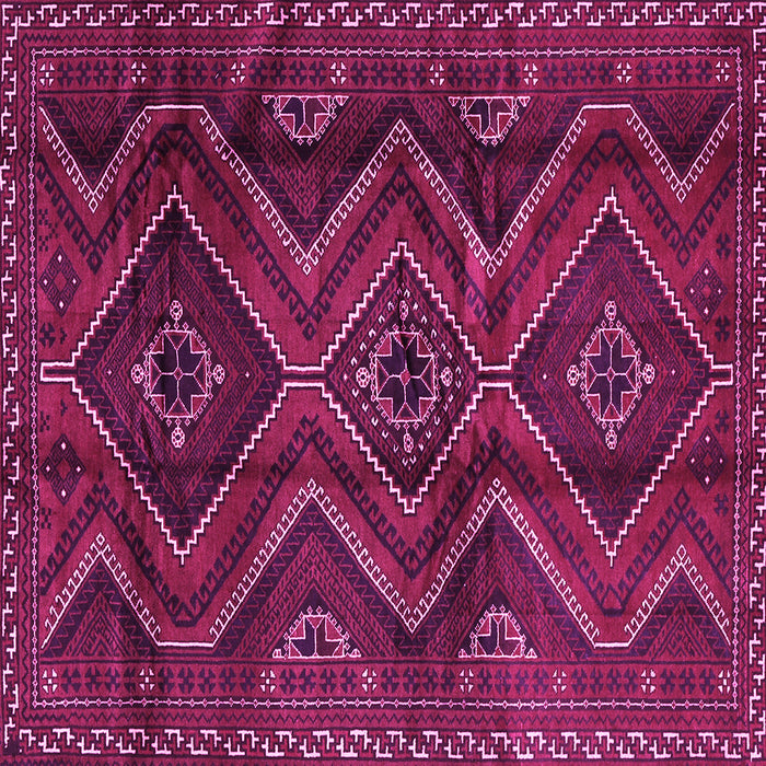 Square Machine Washable Southwestern Pink Country Rug, wshtr3632pnk