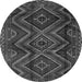 Square Southwestern Gray Country Rug, tr3632gry