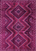 Machine Washable Southwestern Pink Country Rug, wshtr3632pnk