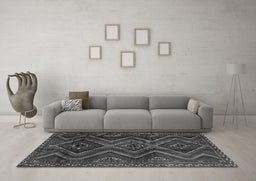 Machine Washable Southwestern Gray Country Rug in a Living Room,, wshtr3632gry