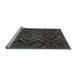 Sideview of Machine Washable Southwestern Light Blue Country Rug, wshtr3632lblu