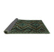 Sideview of Southwestern Turquoise Country Rug, tr3632turq