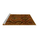 Sideview of Machine Washable Southwestern Yellow Country Rug, wshtr3632yw